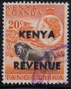 Stamp, Lion (Panthera leo), Kenya,  , Animals (Fauna), Лев, Queens