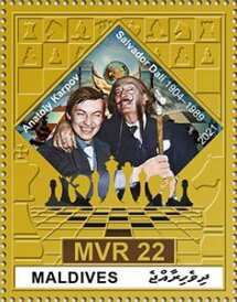 Anatoly Karpov and Salvador Dali