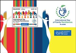 Souvenir Sheet, International Day of Family Remittances, Maldives,  , Families, People, Symbols
