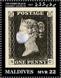 Stamp, The Penny Black Against Covid 19, Maldives,  , Diseases, Healthcare, Stamps