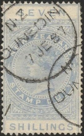 Stamp, Queen Victoria (1819-1901), facing left, New Zealand,  , Crowns and Coronets, Famous People, Heads of State, Queens, Royalty, Women