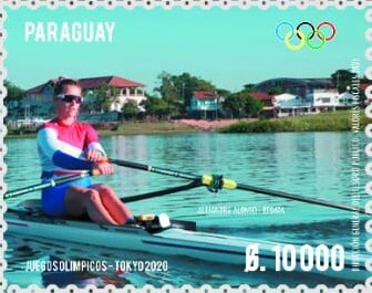 Stamp, Rowing, Paraguay,  , Olympic Games, Rowing