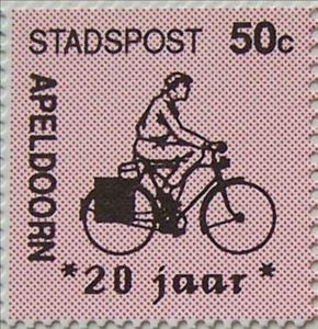 Stamp, 20 years Apeldoorn, Personalized and Private Mail Stamps,  , Cycling