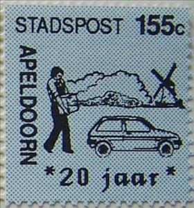 Stamp, 20 years Apeldoorn, Personalized and Private Mail Stamps,  , Cars, Vehicles
