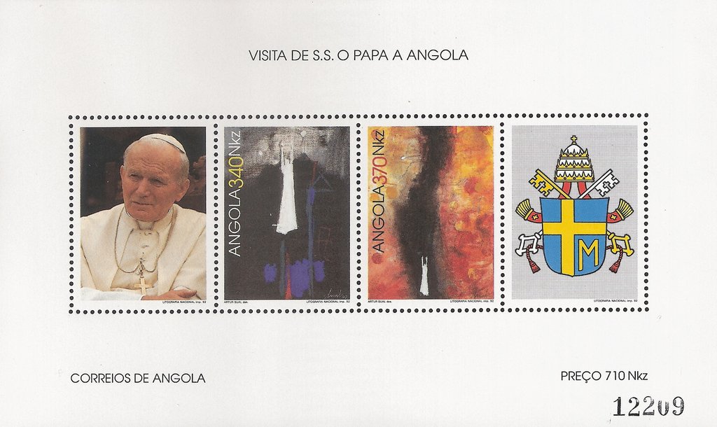 S.S. visit Pope John Paul II in Angola