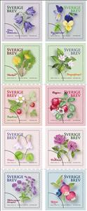 Booklet Pane, Selection of Sweden's National Flower, Sweden,  , Flowers