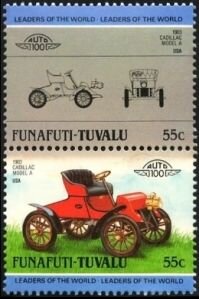 Se-tenant, Cadillac, Tuvalu, Funafuti,  , Cars, Vehicles