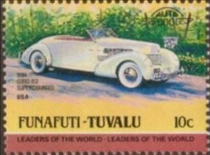 Stamp, Cord 812, Tuvalu, Funafuti,  , Cars, Vehicles