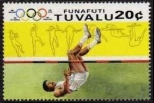 Stamp, High Jump, Tuvalu, Funafuti,  , Olympic Games, Sports