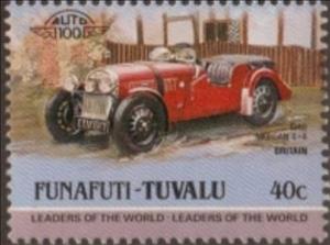 Stamp, Morgan 4+4, Tuvalu, Funafuti,  , Cars, Vehicles