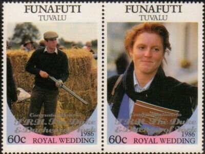 Prince Andrew and Sarah Ferguson - Overprinted