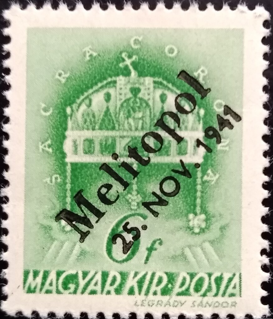 Crown of St. Stephen - overprinted Melitopol 25. Nov. 1941