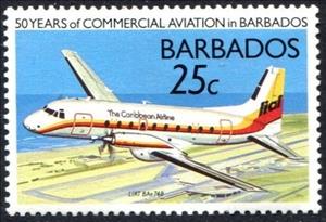 Stamp, Liat BAe748, Barbados,  , Airports, Aviation, Aircrafts