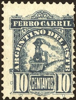 Stamp, Ferrocarril Argentino del Este, Argentina,  , Locomotives, Railways, Telegraphy, Transport