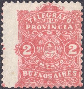 Stamp, Coat of arms, Argentina, Buenos Aires,  , Coats of Arms, Telegraphy