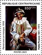 Stamp, Painting by Pablo Picasso, Central African Republic,  , Art, Famous People, Painters, Paintings