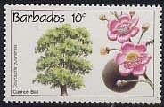 Stamp, Flowering trees, Barbados,  , Plants (Flora)