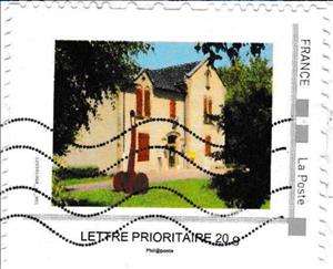 Stamp, House with Red Shutters, France,  , Houses