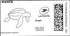 Stamp, Turtle. Redesign, France,  , Animals (Fauna), Turtles