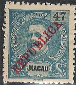 Stamp, King Carlos I of Portugal (1863-1908), Macau,  , Famous People, Heads of State, Keyplate Type, Kings, Men, Royalty