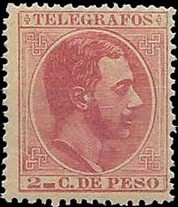 Stamp, Alfonso XII, Philippines,  , Famous People, Heads of State, Kings, Men, Royalty