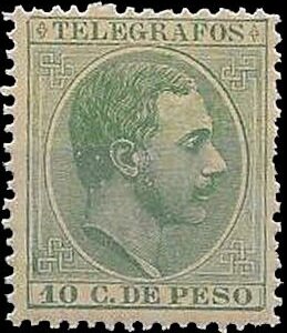 Stamp, Alfonso XII, Philippines,  , Famous People, Heads of State, Kings, Men, Royalty