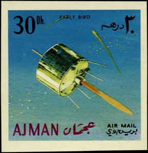 Stamp, Early Bird, Ajman,  , Satellites, Spacecrafts