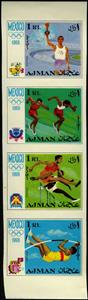 Se-tenant, Sports, Ajman,  , Olympic Games