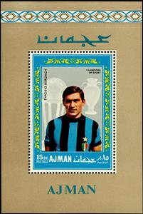 Stamp, Tarcisio Burgnich, Ajman,  , Football (Soccer), Sports, Sports Clubs