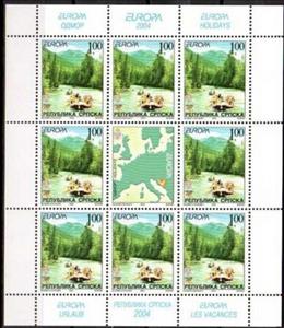 Mini Sheet, Rafting, Bosnia and Herzegovina, Serbian Admin,  , C.E.P.T. / Europe, Landscapes, Maps, Rafting, Rivers