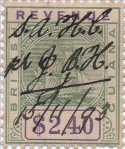 Stamp, Ship design (Revenue at top), British Guiana,  , Sailing Ships, Ships