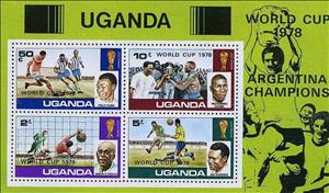 Souvenir Sheet, World Cup Football, Argentina, Uganda,  , Sport, Football (Soccer)