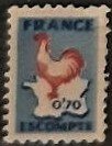 Stamp, On account. Escompte., Cinderellas,  , Globes, Roosters and Chickens, Shopping, Stylized Animals