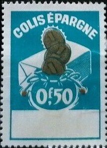 Stamp, Parcel Savings. Epargne Colis. 1, Cinderellas,  , Coins, Shopping