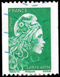 Stamp, Marianne L'Engagée (Philaposte Imprint), France,  , Women