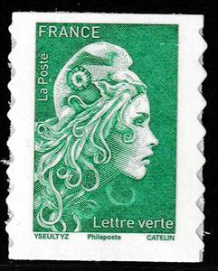 Stamp, Marianne L'Engagée (Philaposte Imprint), France,  , Women