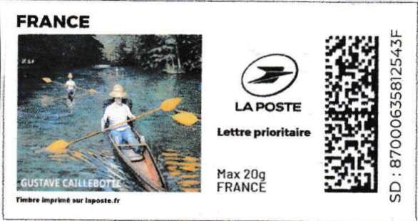 Gustave Caillebotte. Canoe on the Yerres. Redesign