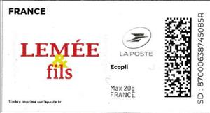 Stamp, Lemee Fils, France,  , Shops