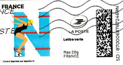 Letter N Natation Swimming. Redesign