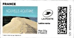 Stamp, Nouvelle Aquitane. Redesign, France,  , Coastal Areas, Dunes, Landscapes