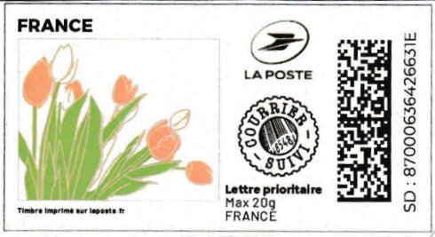 Spring. Pink Tulips. Redesign. Courrier Suivi = Recorded...