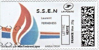 Stamp, SSEN Laurent Fernekess, France,  , Building Industry, Fire and Flames, Logos