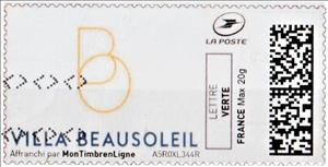 Stamp, Villa Beausoleil, France,  , Hotels, Houses