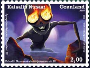 Stamp, Amu, Greenland,  , Legends