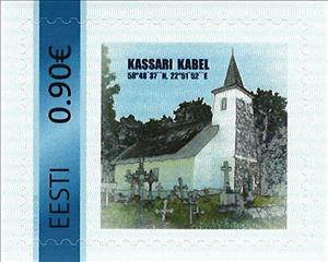 Stamp, Kassari kabel, Personalized and Private Mail Stamps,  , Churches - Cathedrals - Basilicas - Chapels