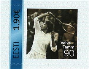 Stamp, Velve Tamm 90, Personalized and Private Mail Stamps,  , Sports, Tennis, Women