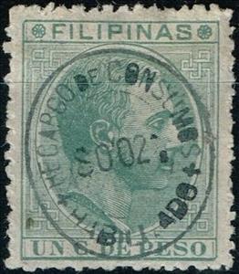 Stamp, Alfonso XII, Philippines,  , Famous People, Heads of State, Kings, Men, Royalty