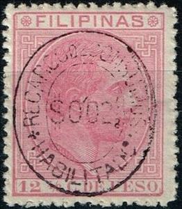 Stamp, Alfonso XII, Philippines,  , Famous People, Heads of State, Kings, Men, Royalty