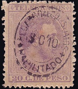 Stamp, Alfonso XII, Philippines,  , Famous People, Heads of State, Kings, Men, Royalty