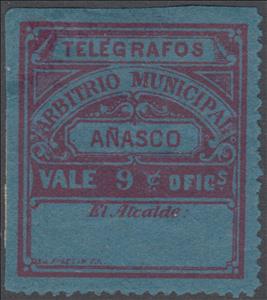 Stamp, Añasco - Arbitrio Municipal, Puerto Rico,  , Telegraphy